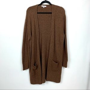 Madewell Cardigan Duster Medium Alpaca Wool Brown
